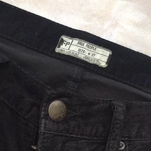 Free People Black Corduroy Pants